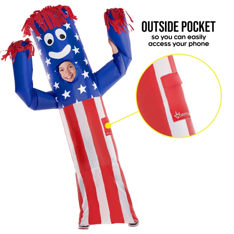 Morph Wacky Inflatable Inflatable Costume  Wavy Arm Guy Costume Kids  Air Dancer Costume Kids  Inflatable Tube Costume Kids - Image 4